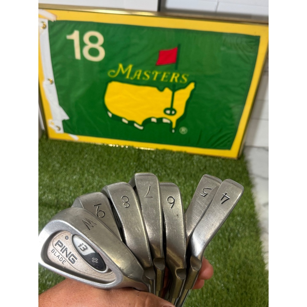 Ping Golf i3+ Blade Iron Set 4-Wedge RH Black Dot Steel Shaft EUC Karma Grips